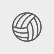 Volleyball ball thin line icon N2