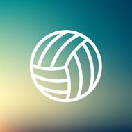 Volleyball ball thin line icon N3