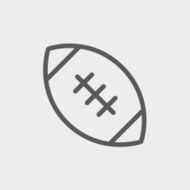 Football ball thin line icon N3