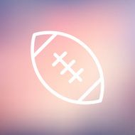 Football ball thin line icon N4