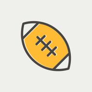 Football ball thin line icon N5