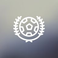 Sports soccer logo badges thin line icon N3