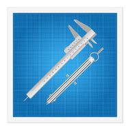 blueprint and ruler instruments N7