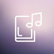 Music book thin line icon N2