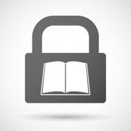 Lock icon with a book