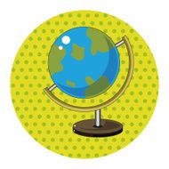 classroom globe theme elements vector eps N3