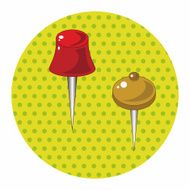 stationary pushpin theme elements vector eps N9
