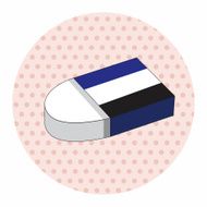 stationary eraser theme elements vector eps N9