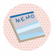 stationary note theme elements vector eps N9