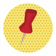 stationary pushpin theme elements vector eps N10