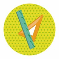 stationary triangle and ruler theme elements vector eps N3