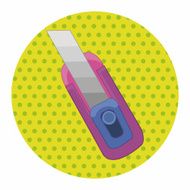 stationary utility knife theme elements vector eps N9