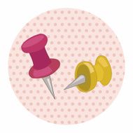 stationary pushpin theme elements vector eps N11