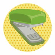 stationary stapler theme elements vector eps N10