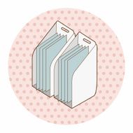 stationary document case theme elements vector eps N3
