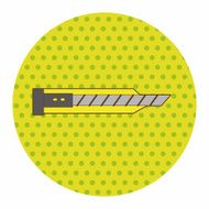 stationary utility knife theme elements vector eps N10