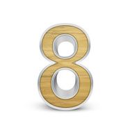 3d attractive wooden number 8