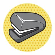 stationary stapler theme elements vector eps N12