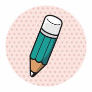 stationery pencil theme elements vector eps N9