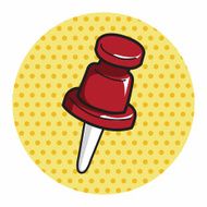 stationary pushpin theme elements vector eps N12