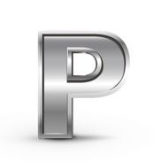 3d metal letter P N2