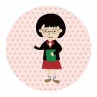 student cartoon theme elements vector eps N74