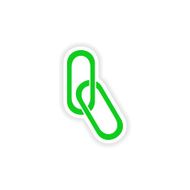 icon sticker realistic design on paper clips N2