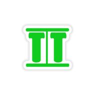 icon sticker realistic design on paper flask