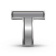 3d metal letter T N2