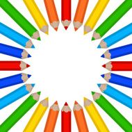 frame of colored pencils N4