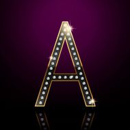 3d elegant diamond letter A