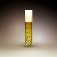 3d golden sequins letter I