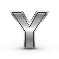3d metal letter Y N2