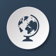 geography school earth globe web icon vector illustration N4