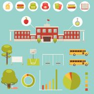 School Infographic - collection of design elements