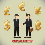 businessman handshake template modern info graphic design N3