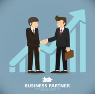 businessman handshake template modern info graphic design N4