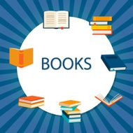 Background with books set
