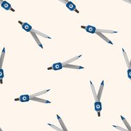 Stationery compasses seamless pattern