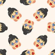 person character teacher seamless pattern