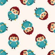 student cartoon seamless pattern N10