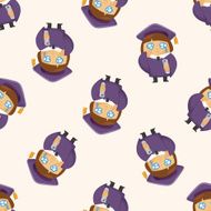 student cartoon seamless pattern N11