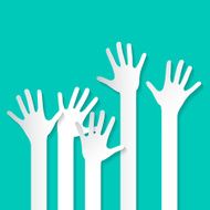 Rised Hands Vector