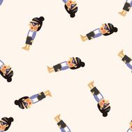 person character teacher seamless pattern N2