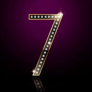 3d elegant diamond number 7