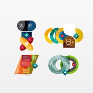 Set of modern geometric infographic web layouts N5