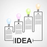 Creative 3D light bulb infographics design template N2