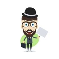 businessman holding blank sign