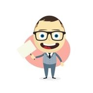 businessman holding blank sign N3