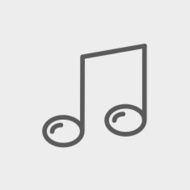 Music note thin line icon N2